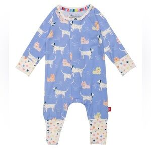 Magnetic Me Leash on Life convertible footie 9-12m